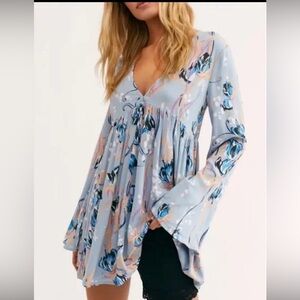 Free people Women's Bella print tunic Top Sz medium